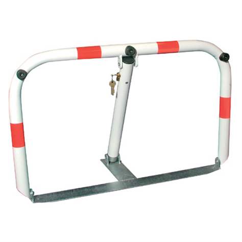 Kippbarer Parkbügel, weiß lackiert, Breite 800 mm