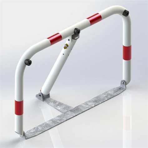 Kippbarer Parkbügel, weiß lackiert, Breite 800 mm - Bild4