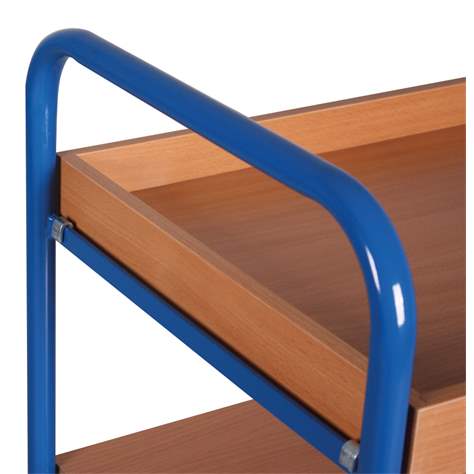 Nízký etážový vozík VARIOfit - dvě police, jedna vana, 1000 x 700 mm, nosnost 250 kg - Cordes - obrázek4