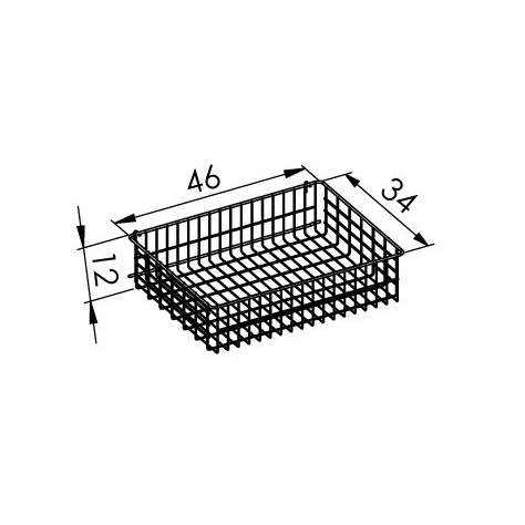 Fahrbare Gitterkorbständer aus Edelstahl, 2x2 Körbe, HxBxT: 1120x830x550 mm - Bild3
