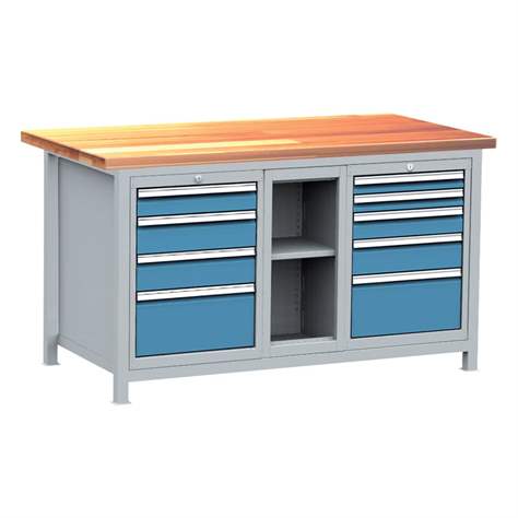 Professionelle Werkbank, Grundmodell, Buchen-Arbeitsplatte, 1500x750 mm - Kovos Verneřice - Bild3