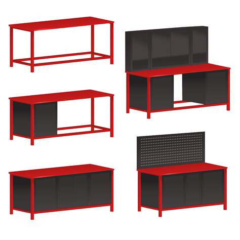 Professionelle Werkbank, Grundmodell, Buchen-Arbeitsplatte, 2000x750 mm - Kovos Verneřice - Bild6