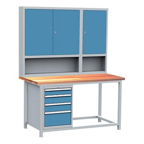 Professionelle Werkbank, Grundmodell, Buchen-Arbeitsplatte, 1500x750 mm - Kovos Verneřice - Bild6