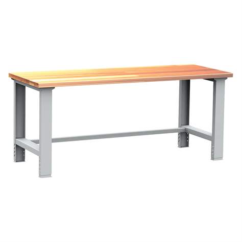 Banc de lucru atelier Kovos 2000 x 750 mm tip masă de lucru cu înălțime ajustabilă 830-1070 mm, blat de lucru masiv fag - Kovos Verneřice