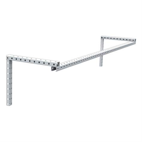 Rampa k instalaci osvětlení nebo zavěšení nářadí, 1300 x 370 mm, šedá RAL7035 - Kovos Verneřice