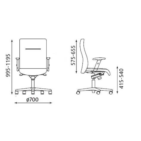 Bürodrehstuhl GARTA, Rahmenkonstruktion weiß, Stoffbezug Beige - Nowy Styl Group - Bild4