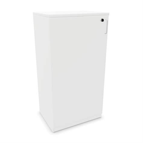 Büroschrank - Flügeltür, H x B x T: 1155 x 600 x 445 mm, Farbe Weiß - Nowy Styl Group