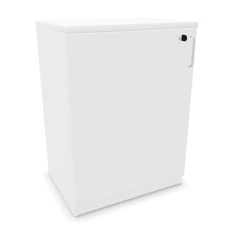 Büroschrank - Flügeltür, H x B x T: 825 x 600 x 445 mm, Farbe Weiß - Nowy Styl Group