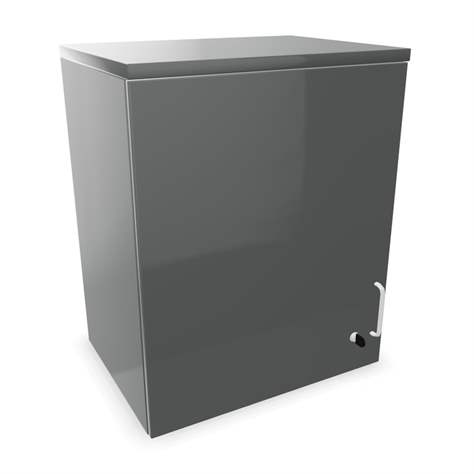 Büroschrank - Flügeltür,Anbau, H x B x T: 740 x 600 x 445 mm, Farbe Dunkelgrau - Nowy Styl Group