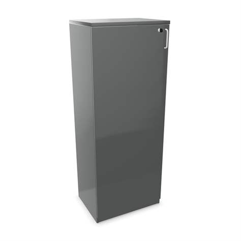 Büroschrank - Flügeltür, H x B x T: 1545 x 600 x 445 mm, Farbe Dunkelgrau - Nowy Styl Group