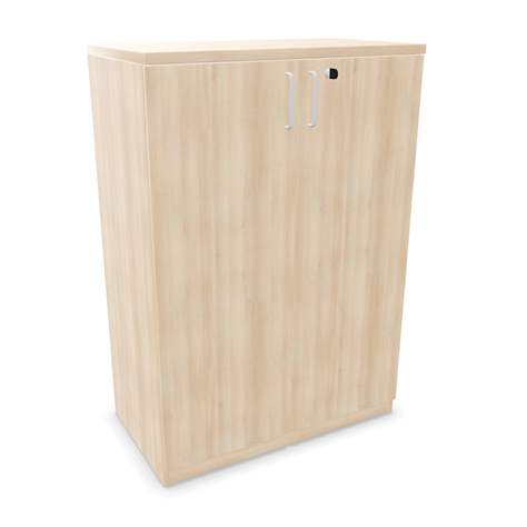 Büroschrank - Doppel-Flügeltüren, H x B x T: 1155 x 800 x 445 mm, Farbe Akazie - Nowy Styl Group