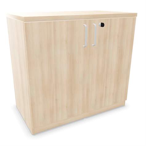 Büroschrank - Doppel-Flügeltüren, H x B x T: 740 x 800 x 445 mm, Farbe Akazie - Nowy Styl Group