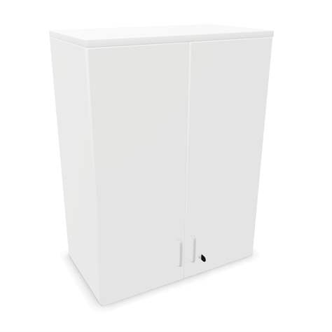 Büroschrank - Doppel-Flügeltüren, Anbau, H x B x T: 1070 x 800 x 445 mm, Farbe Weiß - Nowy Styl Group