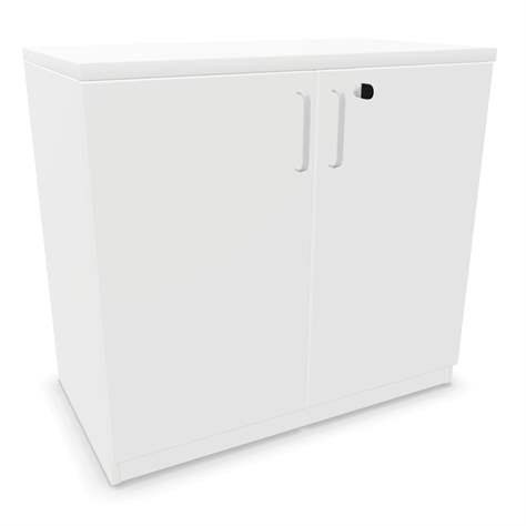 Büroschrank - Doppel-Flügeltüren, H x B x T: 740 x 800 x 445 mm, Farbe Weiß - Nowy Styl Group