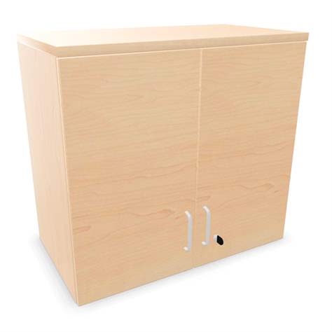 Büroschrank - Doppel-Flügeltüren, Anbau, H x B x T: 740 x 800 x 445 mm, Farbe Ahorn - Nowy Styl Group