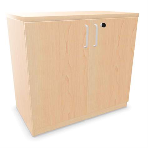 Büroschrank - Doppel-Flügeltüren, H x B x T: 740 x 800 x 445 mm, Farbe Ahorn - Nowy Styl Group