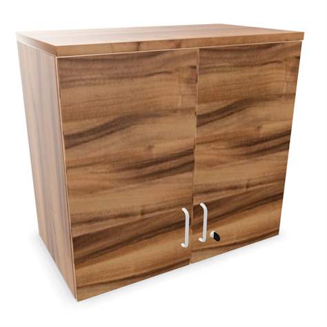 Büroschrank - Doppel-Flügeltüren, Anbau, H x B x T: 740 x 800 x 445 mm, Farbe Nussbaum - Nowy Styl Group