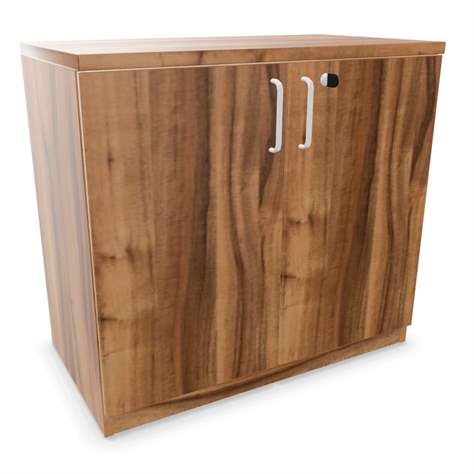 Büroschrank - Doppel-Flügeltüren, H x B x T: 740 x 800 x 445 mm, Farbe Nussbaum - Nowy Styl Group