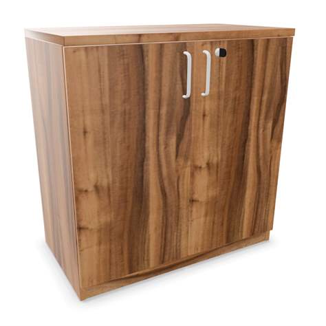 Büroschrank - Doppel-Flügeltüren, H x B x T: 825 x 800 x 445 mm, Farbe Nussbaum - Nowy Styl Group