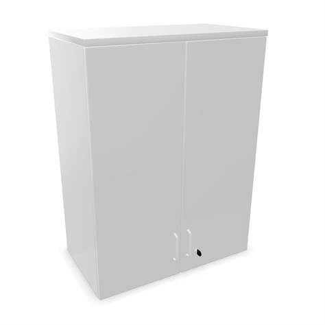 Büroschrank - Doppel-Flügeltüren, Anbau, H x B x T: 1070 x 800 x 445 mm, Farbe Lichtgrau - Nowy Styl Group