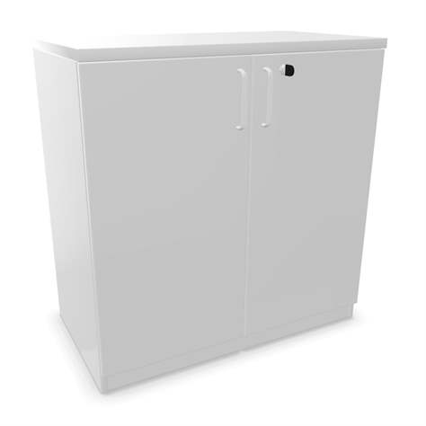 Büroschrank - Doppel-Flügeltüren, H x B x T: 825 x 800 x 445 mm, Farbe Lichtgrau - Nowy Styl Group