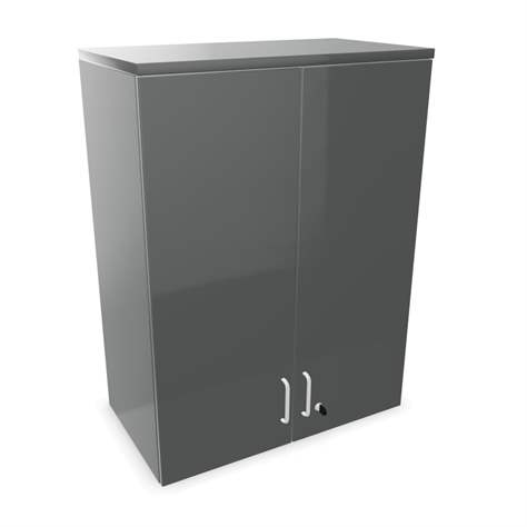 Büroschrank - Doppel-Flügeltüren, ,Anbau, H x B x T: 1070 x 800 x 445 mm, Farbe Dunkelgrau - Nowy Styl Group