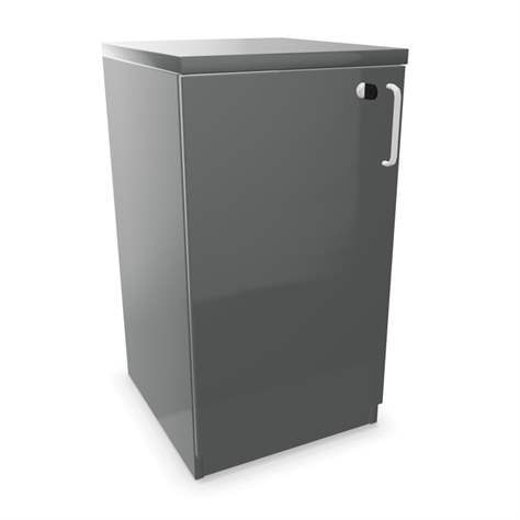 Büroschrank - Flügeltür H x B x T: 740 x 400 x 445 mm, Farbe Dunkelgrau - Nowy Styl Group