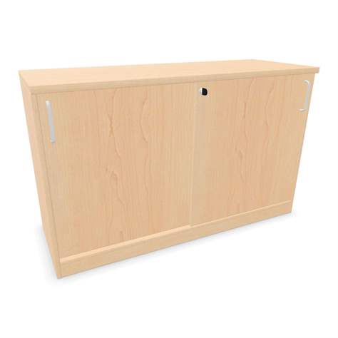 Büroschrank - Schiebetür, H x B x T: 740 x 1200 x 445 mm, Farbe Ahorn - Nowy Styl Group