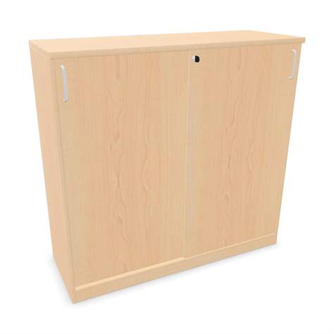 Büroschrank - Schiebetür, H x B x T: 1155 x 1200 x 445 mm, Farbe Ahorn - Nowy Styl Group