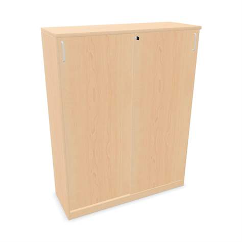 Kancelářská skříň - dveře posuvné, v x š x h: 1545 x 1200 x 445 mm, barva javor - Nowy Styl Group
