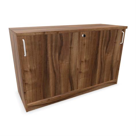 Büroschrank - Schiebetür, H x B x T: 740 x 1200 x 445 mm, Farbe Nussbaum - Nowy Styl Group