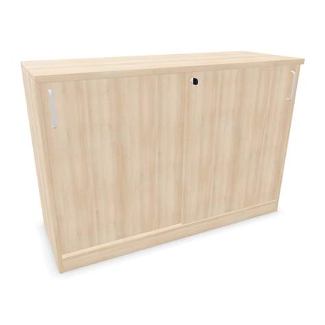 Büroschrank - Schiebetür, H x B x T: 825 x 1200 x 445 mm, Farbe Akazie - Nowy Styl Group
