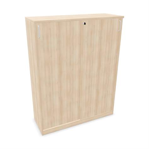 Büroschrank - Schiebetür, H x B x T: 1545 x 1200 x 445 mm, Farbe Akazie - Nowy Styl Group