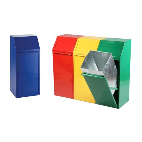 Wertstoffsammler-Set: 4 Wertstoffsammler (gelb, blau, grün, rot), Volumen 4x70 l