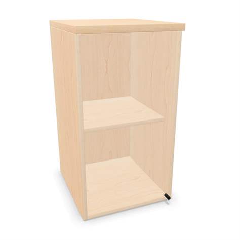 Büroschrank - verglaste Flügeltür, Anbau H x B x T: 740 x 400 x 445 mm, Farbe Ahorn - Nowy Styl Group
