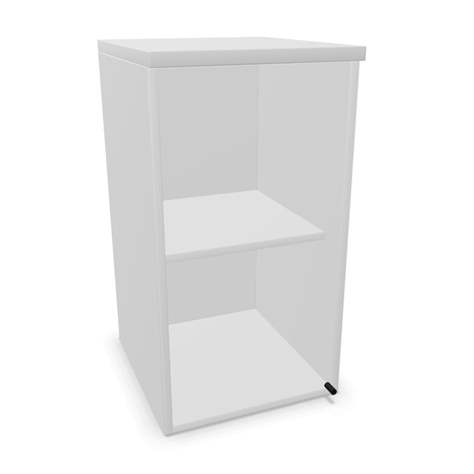 Büroschrank - verglaste Flügeltür, Anbau H x B x T: 740 x 400 x 445 mm, Farbe Lichtgrau - Nowy Styl Group