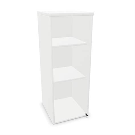 Büroschrank - verglaste Flügeltür, Anbau H x B x T: 1070 x 400 x 445 mm, Farbe Weiß - Nowy Styl Group