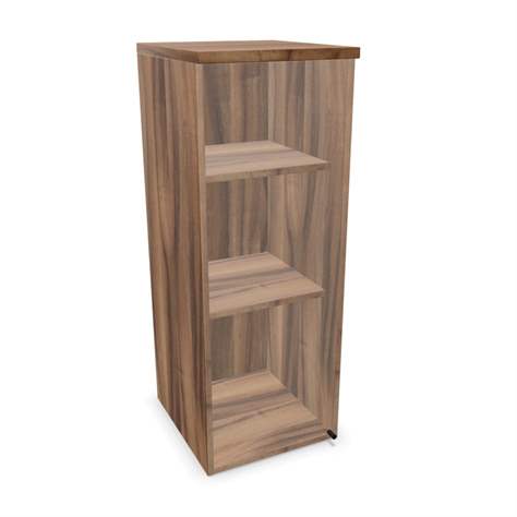 Büroschrank - verglaste Flügeltür, Anbau H x B x T: 1070 x 400 x 445 mm, Farbe Nussbaum - Nowy Styl Group