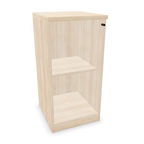 Büroschrank - verglaste Flügeltür, H x B x T: 825 x 400 x 445 mm, Farbe Akazie - Nowy Styl Group