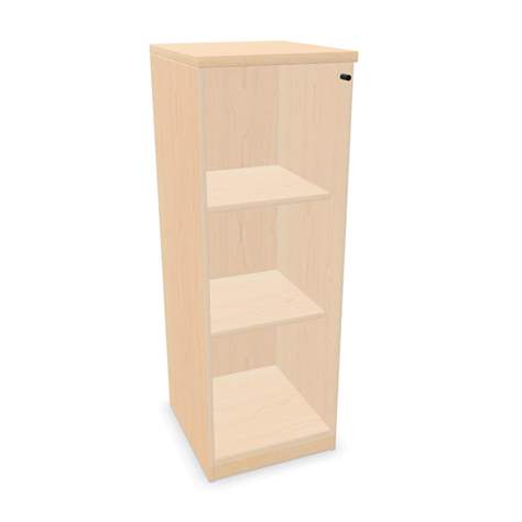 Büroschrank - verglaste Flügeltür, H x B x T: 1155 x 400 x 445 mm, Farbe Ahorn - Nowy Styl Group