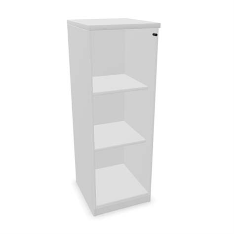 Büroschrank - verglaste Flügeltür, H x B x T: 1155 x 400 x 445 mm, Farbe Lichtgrau - Nowy Styl Group