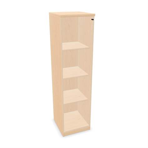 Büroschrank - verglaste Flügeltür, H x B x T: 1545 x 400 x 445 mm, Farbe Ahorn - Nowy Styl Group