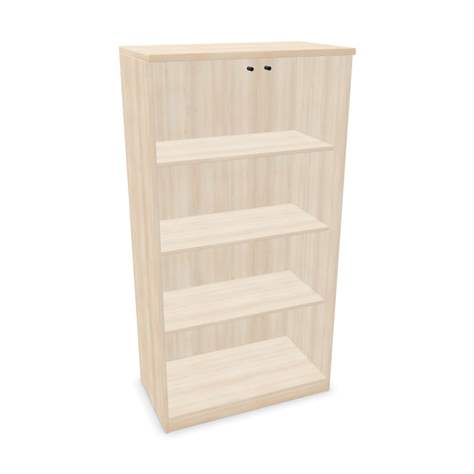 Büroschrank - verglaste Doppel-Flügeltüren, H x B x T: 1545 x 800 x 445 mm, Farbe Akazie - Nowy Styl Group