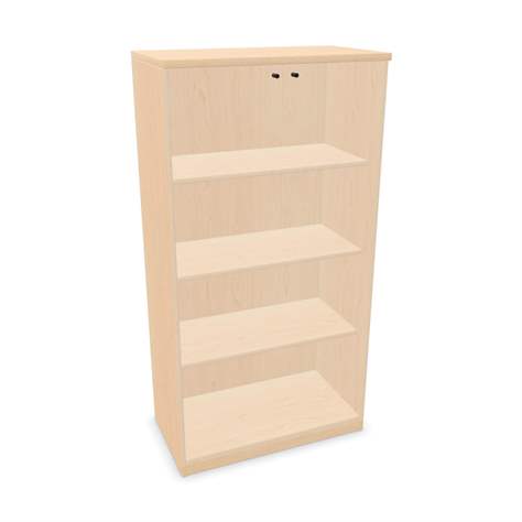 Büroschrank - verglaste Doppel-Flügeltüren, H x B x T: 1545 x 800 x 445 mm, Farbe Ahorn - Nowy Styl Group