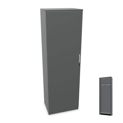 Garderobenschrank, H x B x T: 1895 x 600 x 445 mm, Farbe Dunkelgrau - Nowy Styl Group