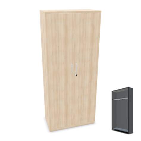 Garderobenschrank, H x B x T: 1895 x 800 x 445 mm, Farbe Akazie - Nowy Styl Group