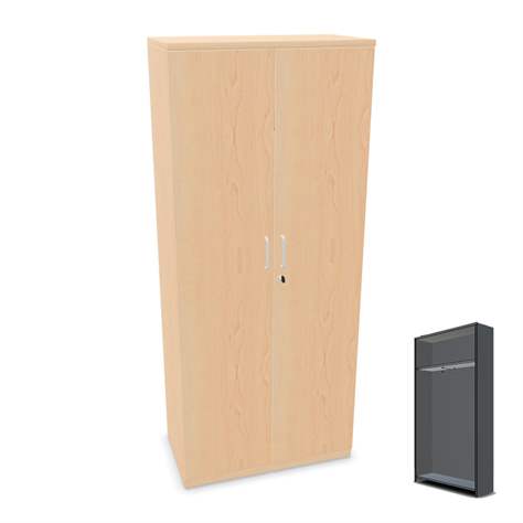 Šatní kancelářská skříň, v x š x h: 1895 x 800 x 445 mm, barva javor - Nowy Styl Group