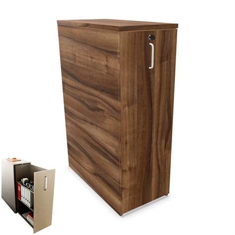 Orga Cabinet - Auszug-Schrank, Ausführung rechts, Farbe Nussbaum, HxBxT: 120 x40 x80 cm - Nowy Styl Group