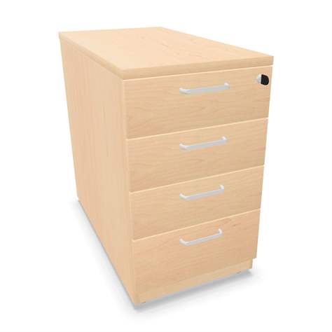 Anbau-Container, 4 Schubladen, Farbe Ahorn, H x B x T: 740 x 430 x 800 mm - Nowy Styl Group