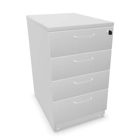 Anbau-Container, 4 Schubladen, Farbe Lichtgrau, H x B x T: 740 x 430 x 600 mm - Nowy Styl Group